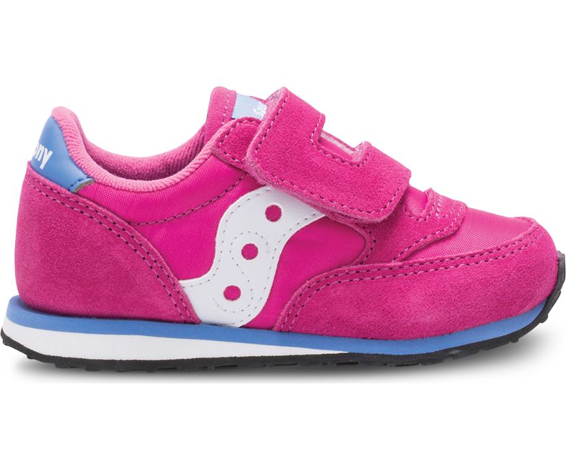 Saucony Baby Jazz Hook & Loop Kids' Sneakers Pink / White | Canada 713AHKP